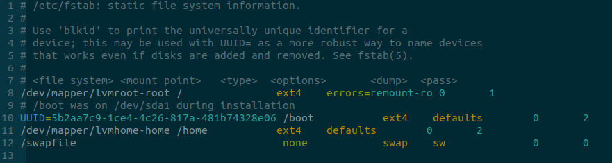 fstab